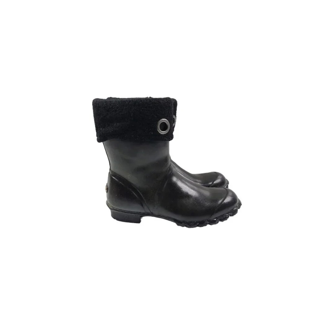 Bogs Women's Black Becca Solids Waterproof‎ Ankle Outdoor Rain Boots Size 9